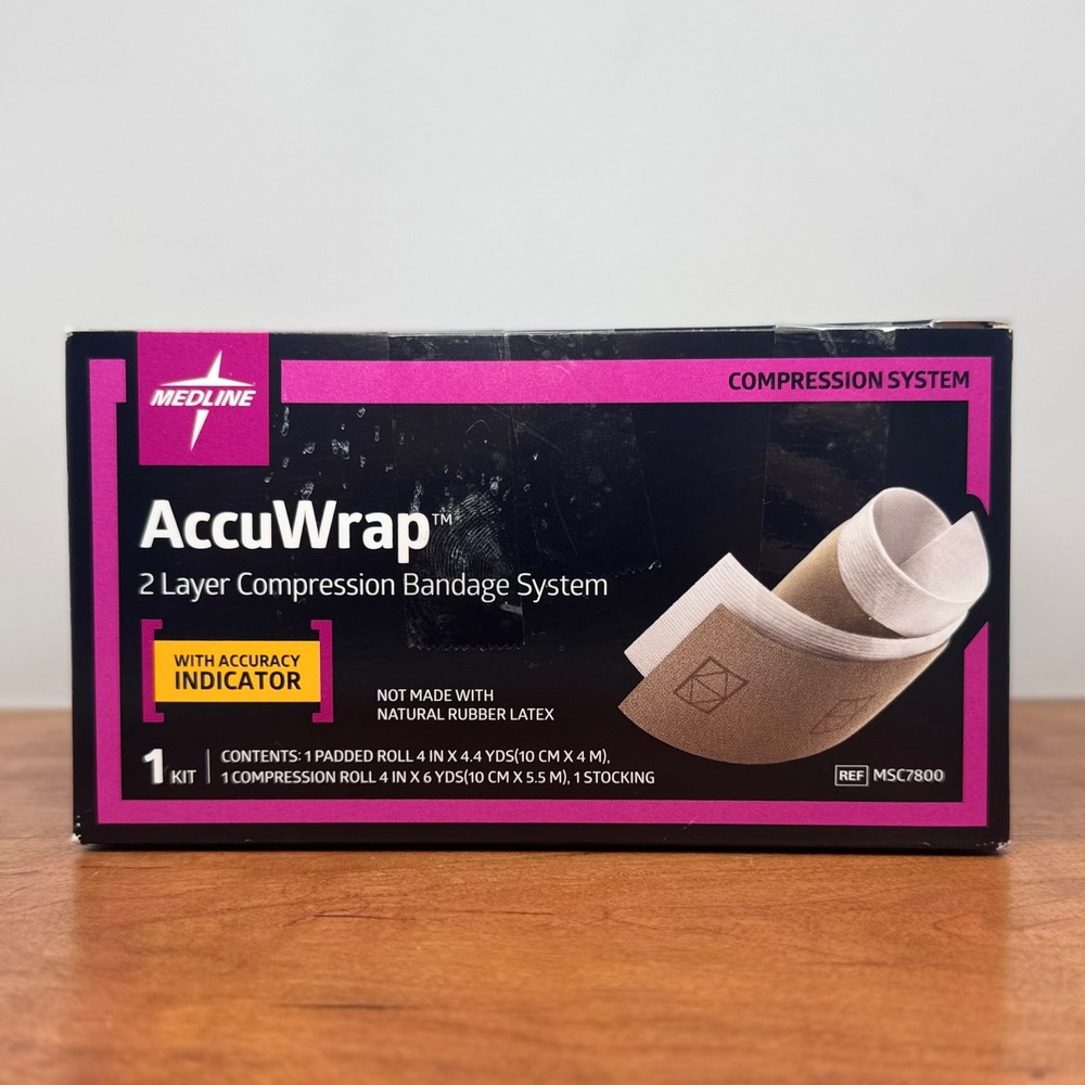 Medline AccuWrap 2 Layer Compression Bandage System 30-40 mmHg New
